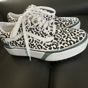 Platform Leopard Bans size 8
